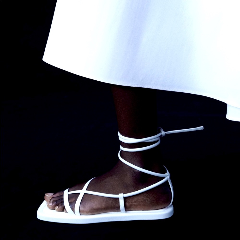 Leather Ankle Tie Sandals